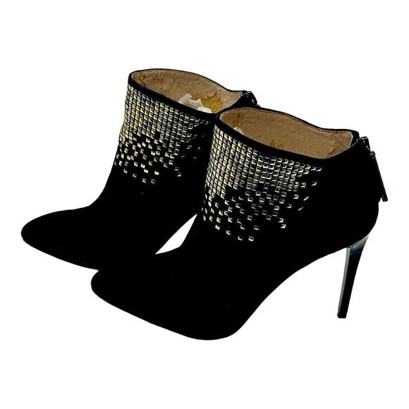French Connection Women’s Black Suede Monroe Studded Booties in the Size 8/38.5M - Picture 8 of 14